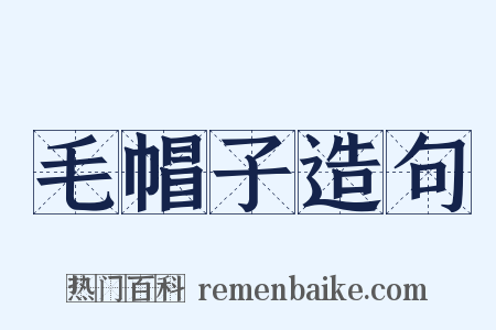 毛帽子造句是什么意思的图片